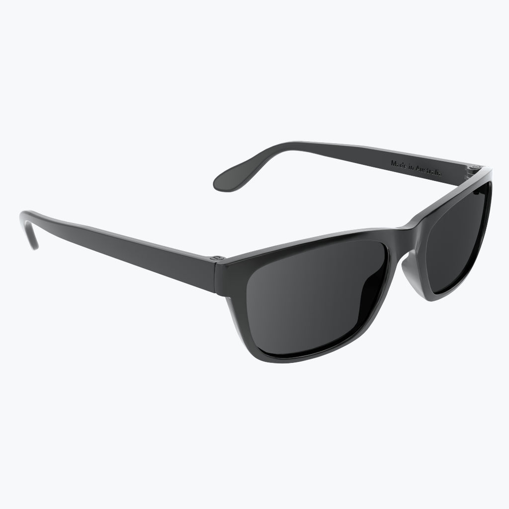 Recycled Black Sunglasses With Grey Tint