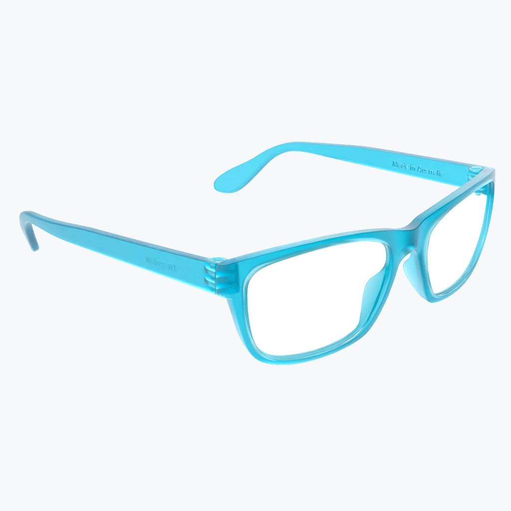 Azure Blue Reading Glasses