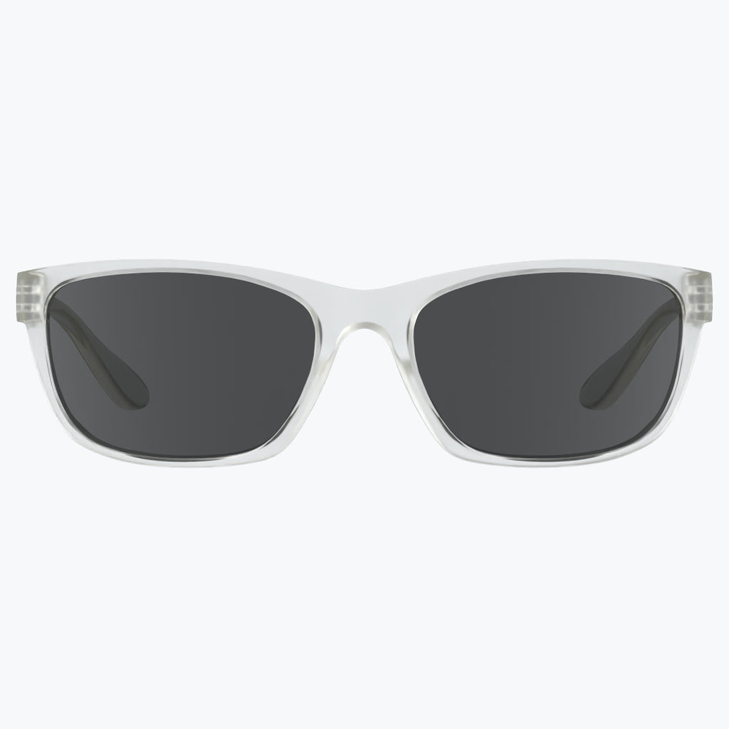 Clear Frost Sunglasses With Grey Tint