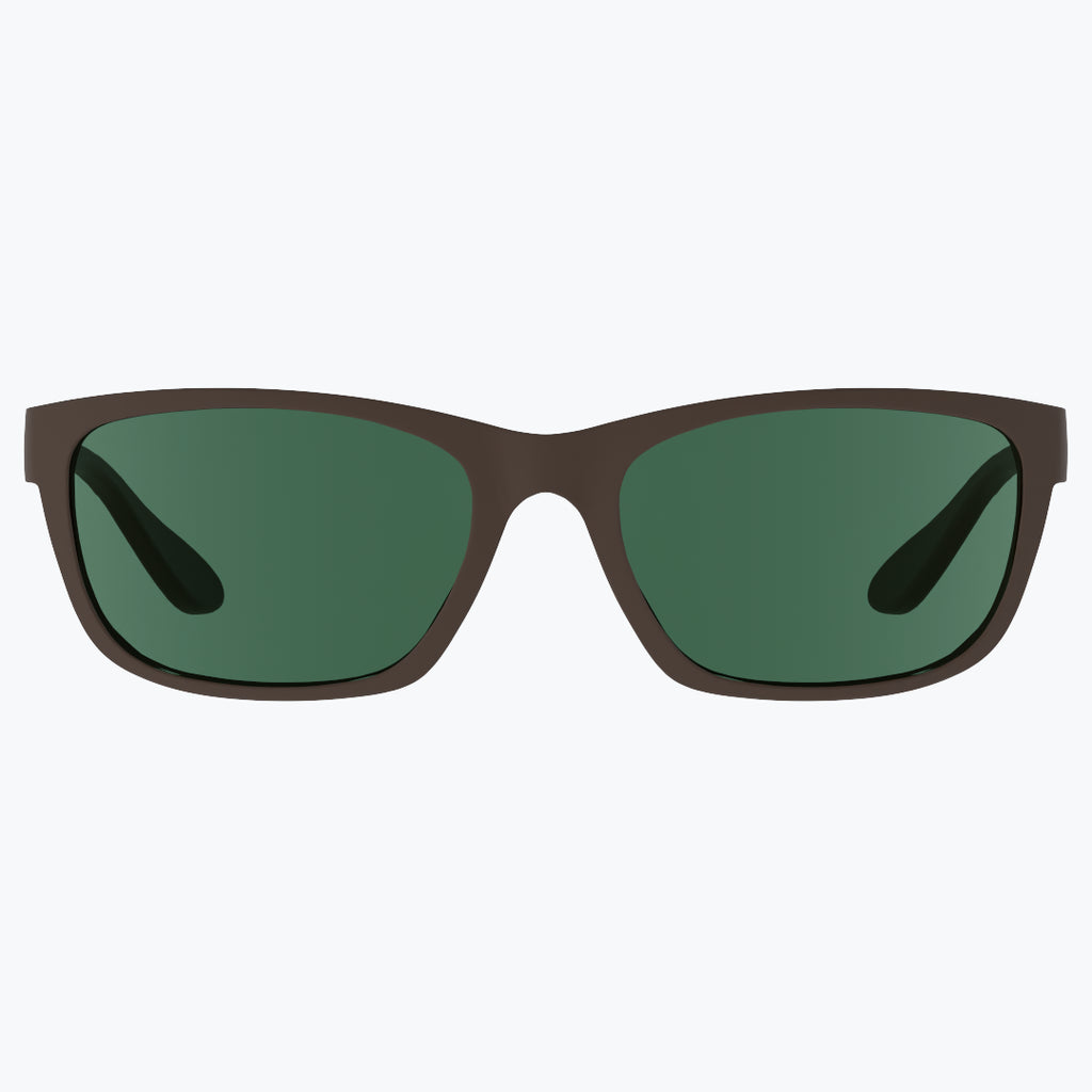 Dark Chocolate Sunglasses With Green Tint
