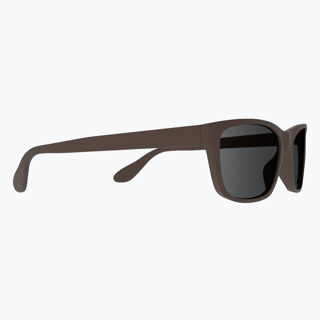 Dark Chocolate Sunglasses With Grey Tint