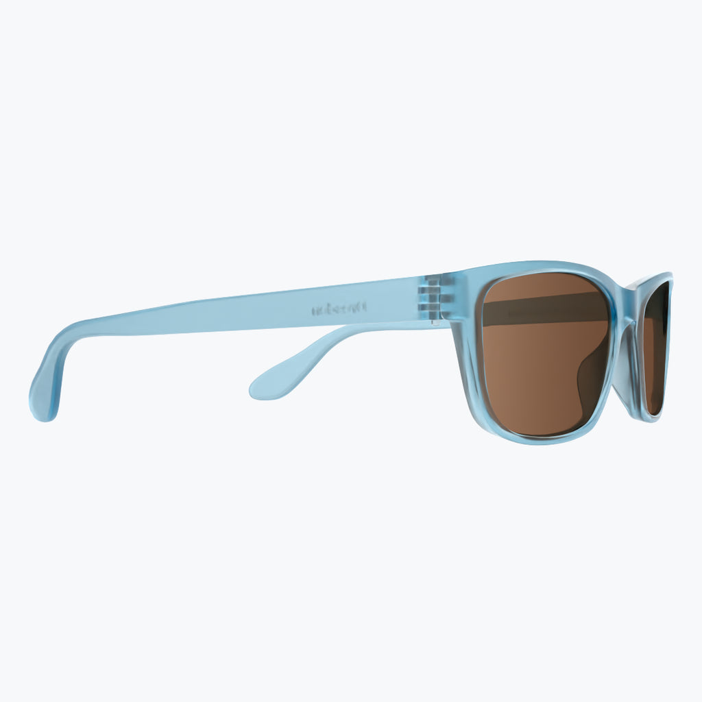 Denim Blue Sunglasses With Brown Tint