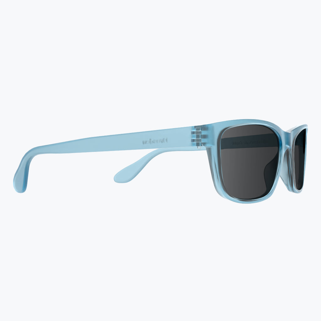 Denim Blue Sunglasses With Grey Tint