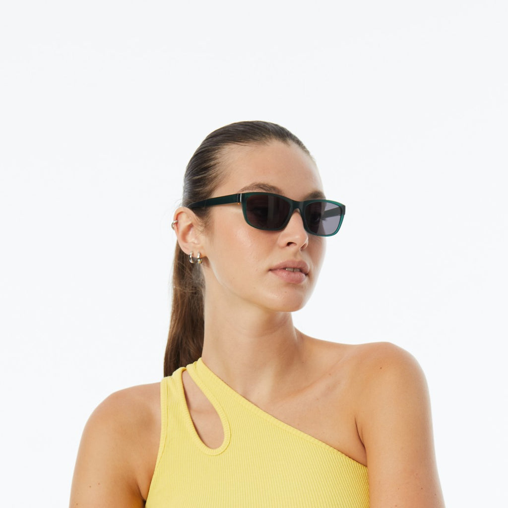 Forest Green Sunglasses With Grey Tint