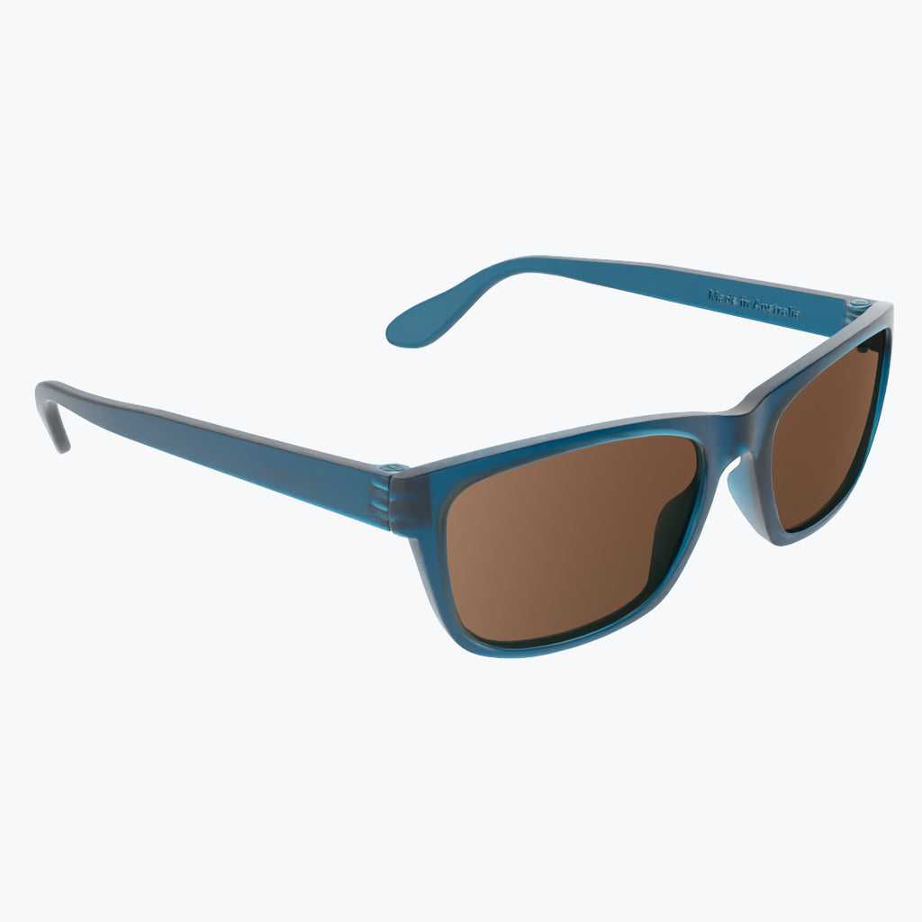 Midnight Blue Sunglasses With Brown Tint