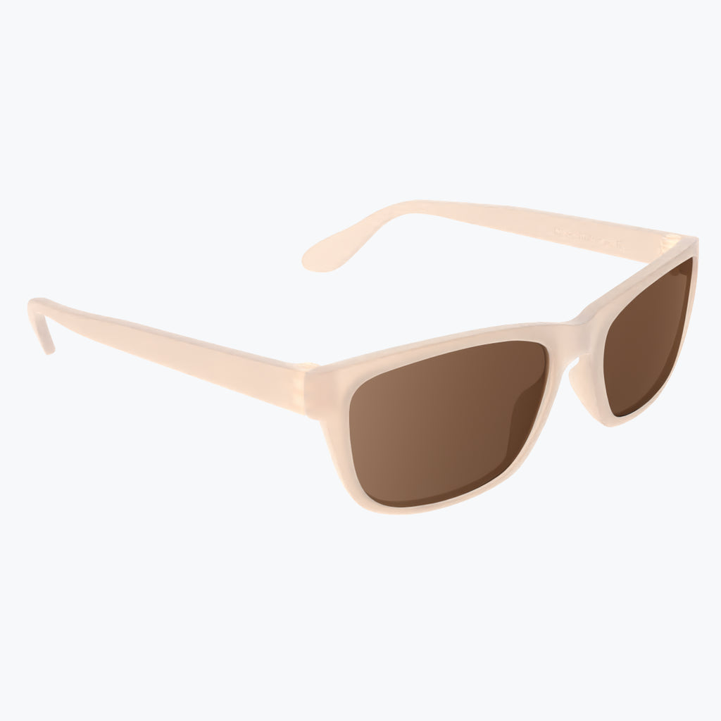 Oat Milk Sunglasses With Brown Tint