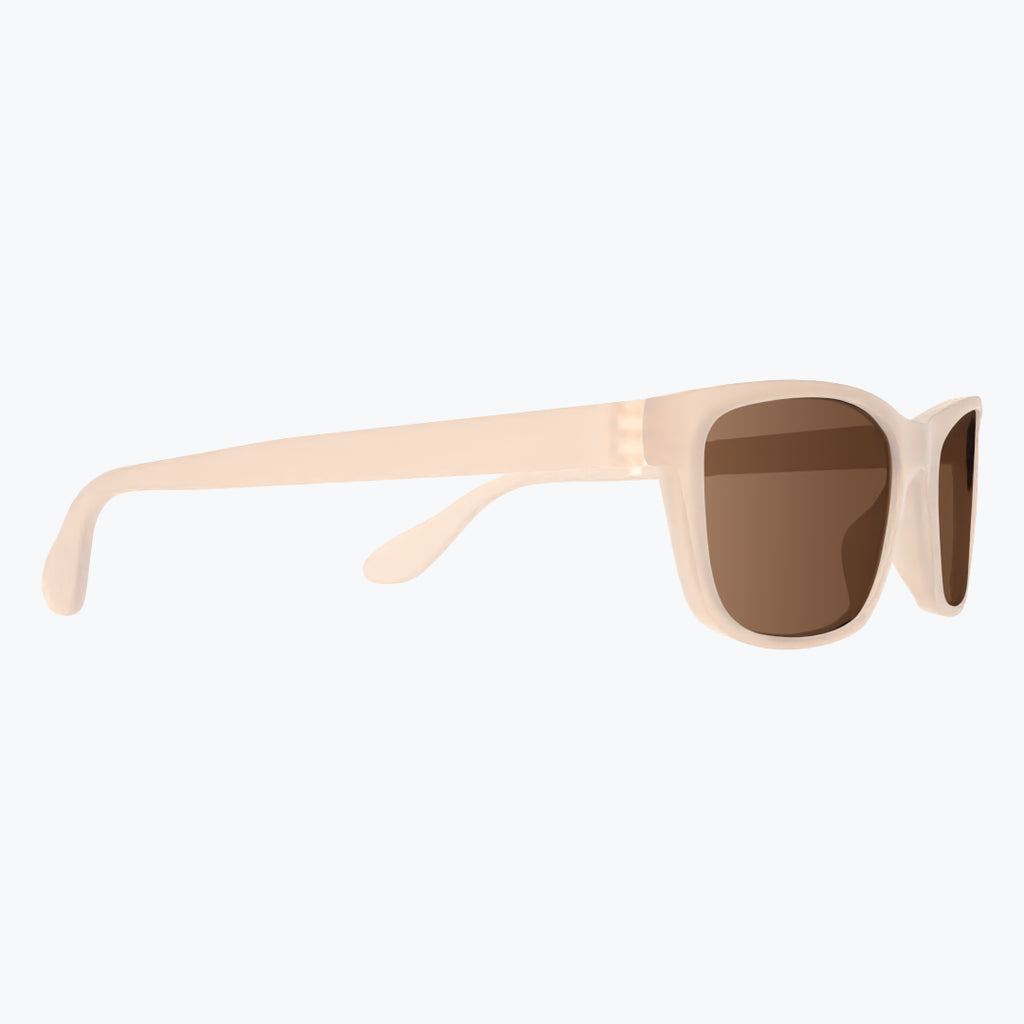 Oat Milk Sunglasses With Brown Tint