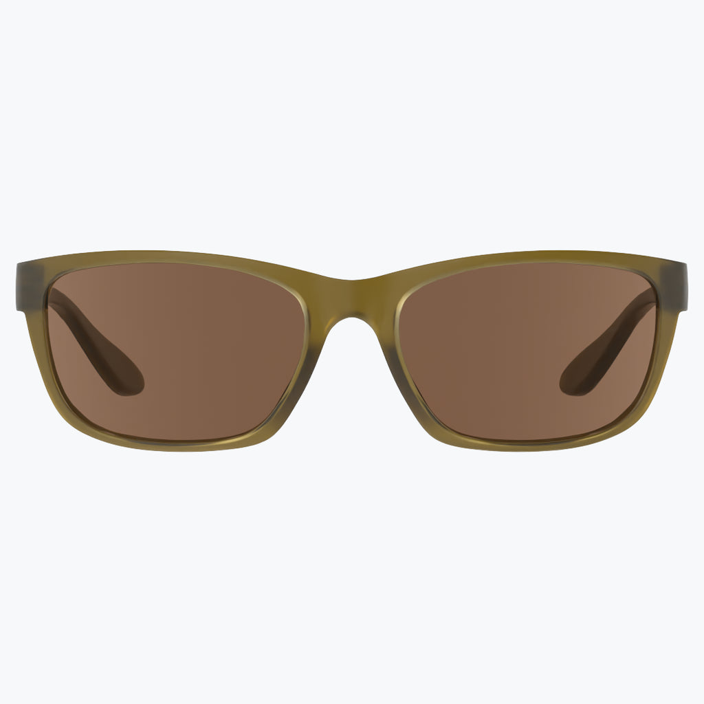 Olive Oil Sunglasses With Brown Tint