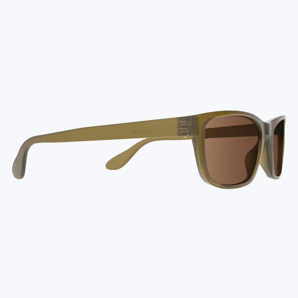 Olive Oil Sunglasses With Brown Tint