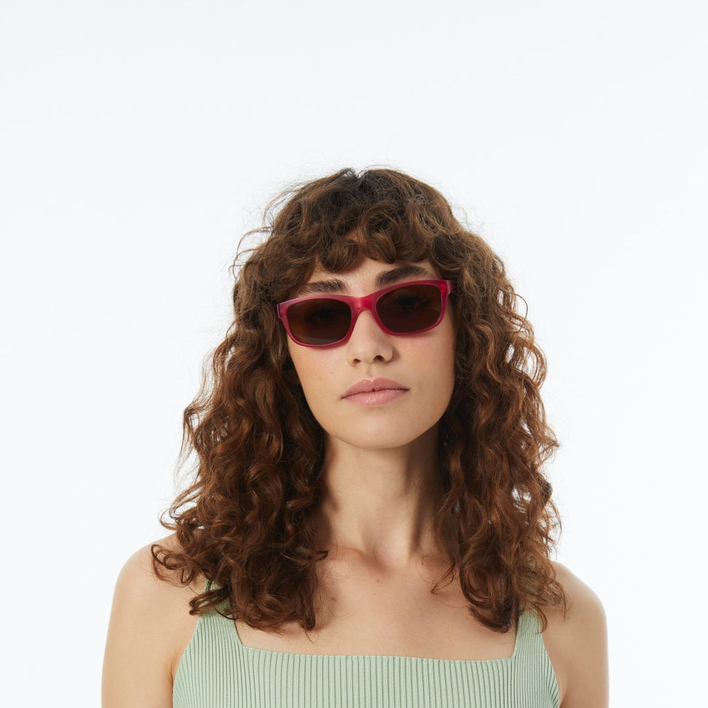 Power Pink Sunglasses With Brown Tint