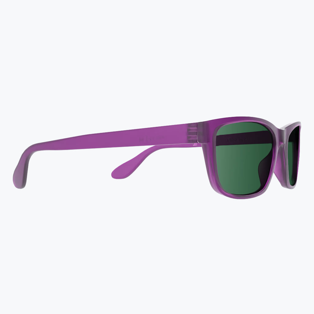 Royal Purple Sunglasses With Green Tint