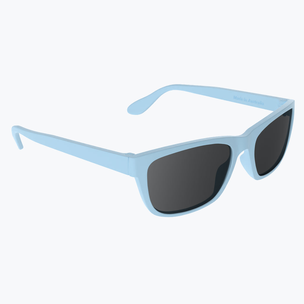 Sky Blue Sunglasses With Grey Tint