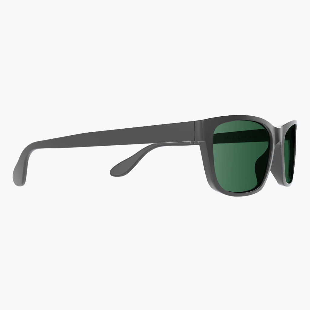 Slate Grey Sunglasses With Green Tint