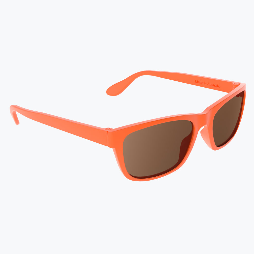 Tangerine Sunglasses With Brown Tint