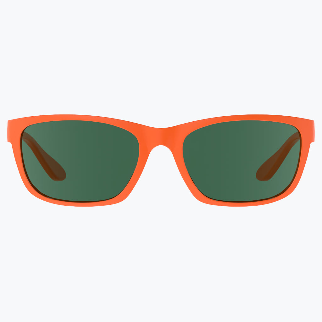 Tangerine Sunglasses With Green Tint