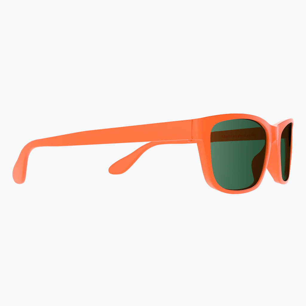 Tangerine Sunglasses With Green Tint